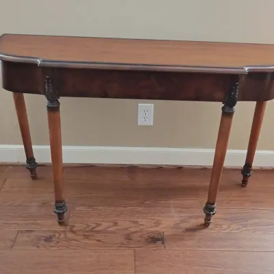 Vintage Wooden Console / Sofa Table with Ornate Accents
