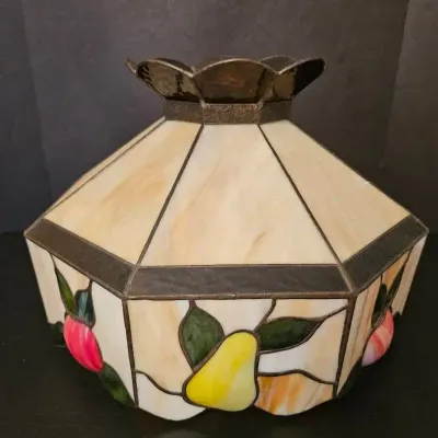 Tiffany-Style Stained Glass Hanging Pendant Light Shade – Fruit Design