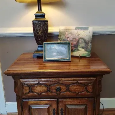 Vintage Sumter Cabinet Company Nightstand with Drawer & Cabinet – Lamp & Decor