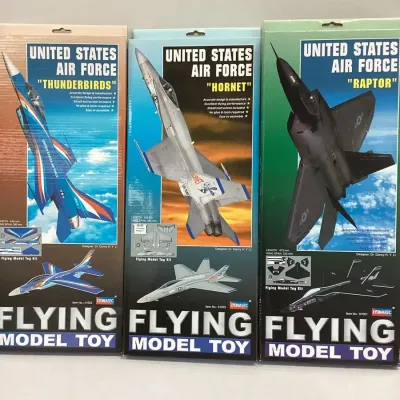 Three US Air Force Flying Model Toys