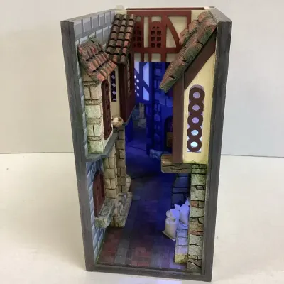 Medieval Book Nook - Alleyway Diorama - Assembled