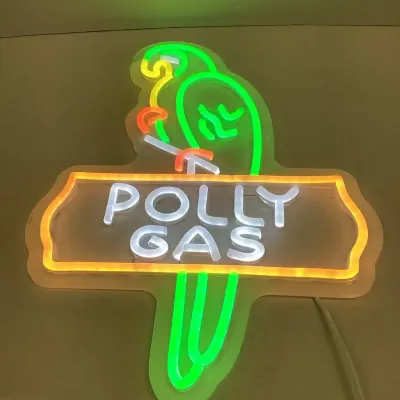 Polly Gas Lighted Sign