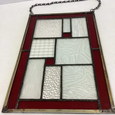 Geometric Stained Glass Panel