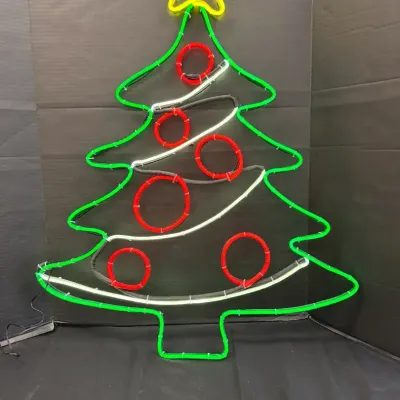 Christmas Tree Rope Light Wall Decoration
