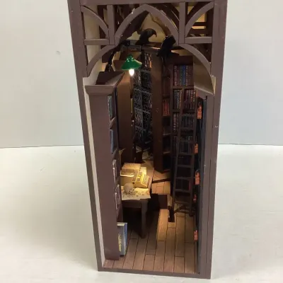 Miniature Book Nook Diorama Library Assembled