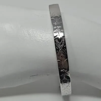 Sterling Silver Walter E. Hayward Company Bangle Bracelet Stamped WEH SS Approx. 12.19g