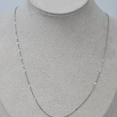 Sterling Silver Cable Link 18" Necklace Approx. 1.26g