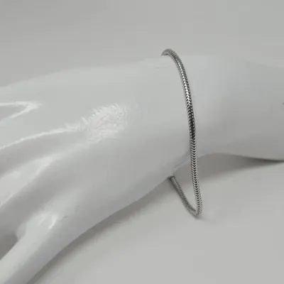 Sterling Silver Snake Chain 7.5" Bracelet Approx. 5.35g