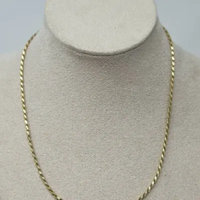 14K Yellow Gold Rope 16" Necklace Stamped Italy CEI Approx. 8.84g