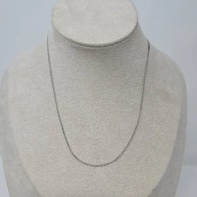 Sterling Silver Curb Link 16" Necklace Approx. 1.23g