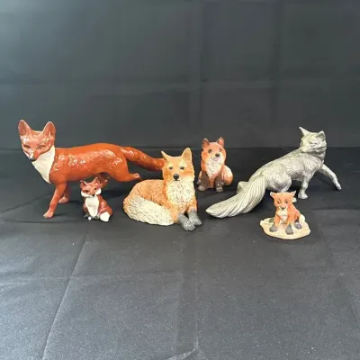 Cute Fox Figurine Collection (6pc)