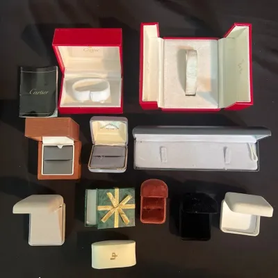 Assorted Jewelry Display/Storage Boxes - Cartier & more (11pc)