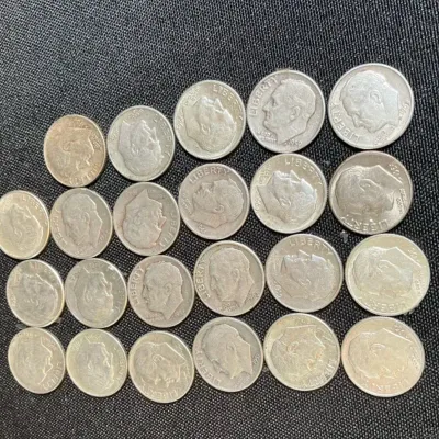 2 oz, 90% junk silver dimes 