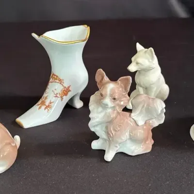 Vintage Porcelain Figurines Collection - Lladro, Lenox, Limoges (7pc)