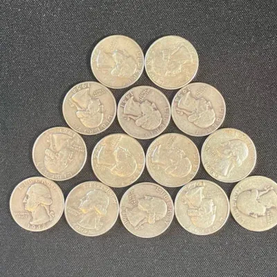 3 Oz Junk Silver Quarters - 14 count