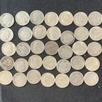 3 Oz Junk Silver Dimes - 35 count