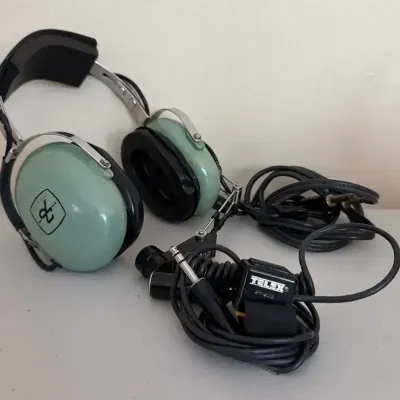 David Clark Aviation Headset Model H10-30 And Telex Push To Talk Button