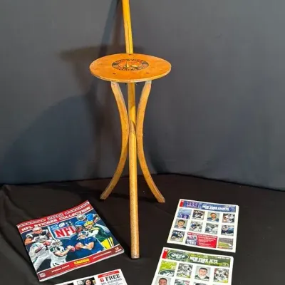 World’s Fair Cane & NFL Sticker Collection (5pc)