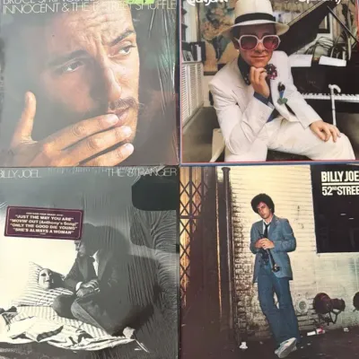 Vintage Vinyl - Classic Rock Male Vocalists: Springsteen, Elton John, Billy Joel (4pc)