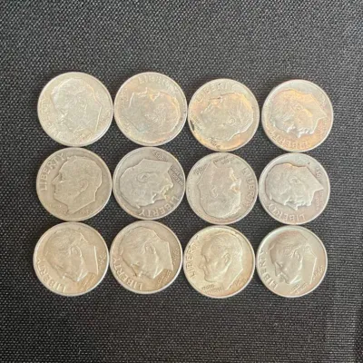 1 Oz Junk Silver Dimes - 12 count