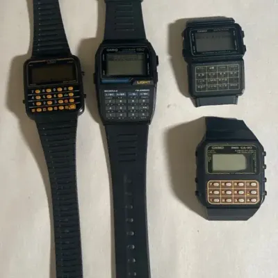 Vintage Casio/Timex Calculator Watches (4pc)