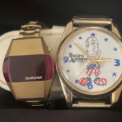 Vintage LED And Vintage Spiro Agnew Watches (2pc)