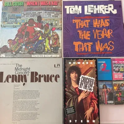 Comedy/Spoken Word Vinyl & Cassettes - Bill Cosby, Tom Lehrer, Lenny Bruce, Howard Stern (8pc)