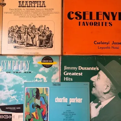 Eclectic Vintage Vinyl Collection – Charlie Parker, Jimmy Durante, Opera & Classical – 5 LPs