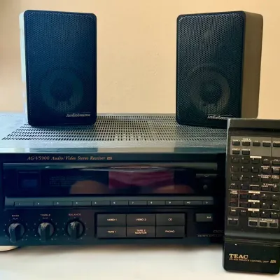 TEAC AG-VS900 Audio/Video Stereo Receiver with AudioSource Bookshelf Speakers & Remote (3pc)