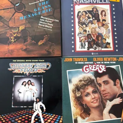 Classic Vinyl Soundtracks - Grease, Saturday Night Fever, Nashville, The Glass Menagerie (4pc)