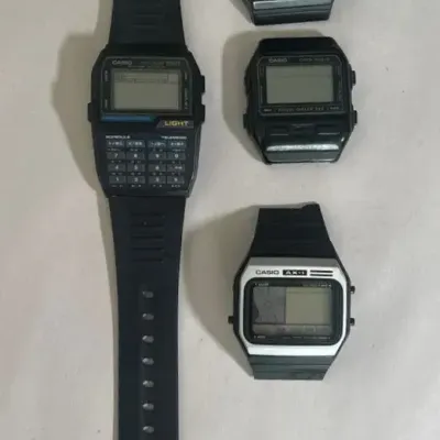 Digital Casio Calculator Data Watches (4pc) 