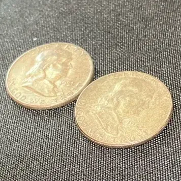 2 Franklin Fifty Cent Pieces