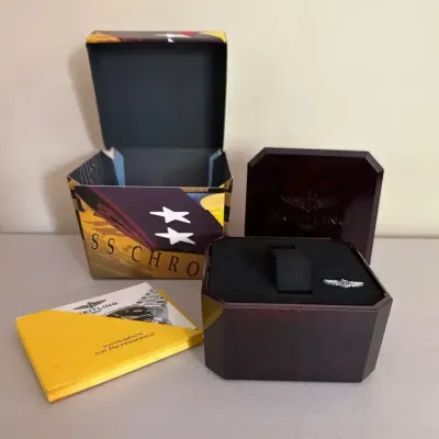 Empty Watch Boxes (Breitling) with Tortoiseshell Case & Manuals Only (3pc)