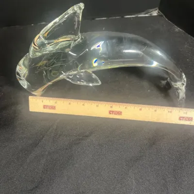 Gemstone Dolphin & Large Glass Dolphin 