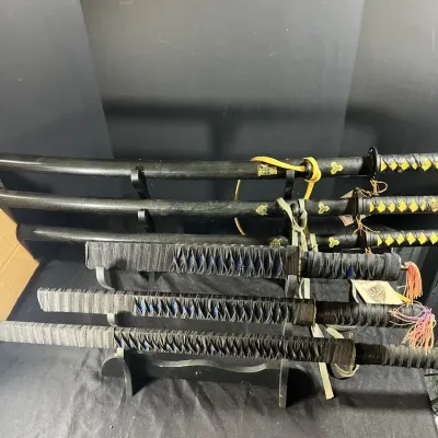 6 Decorative Samurai Swords With Stands
