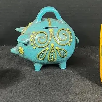 Collectible Mid Century Paper Mache Banks PIg, Owl , Hippo