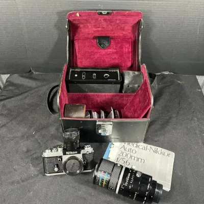 Nikon F2 w/ Medical Nikkor 200mm Lens Lot #1