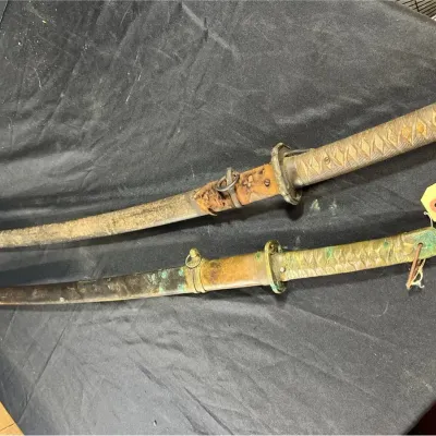 Pair Of Japanese WW2 Officer Swords