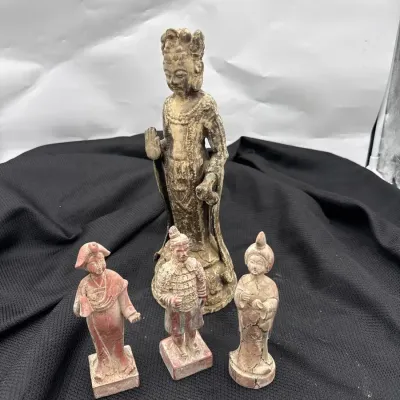 Vintage Copper standing Bodhisattva Guanyin (Avalokiteshvar