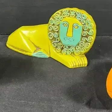 Collectible Mid Century Paper Mache Coin Banks Mouse,Lion ETc