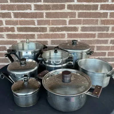 Vintage Farberware Stainless/Aluminum Clad Cookware Lot