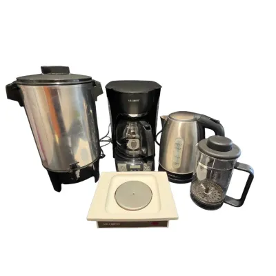 Coffee Maker Lot - Bodum French Press, Vintage Urn, Mr. Coffee Drip & Warmer, Kettle 