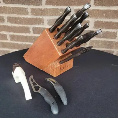 CUTCO 17-Piece Knife Set, Wooden Block & More