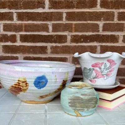Signed Art Pottery Planters - Sheila Hack and MORE - Baltimore Artist 