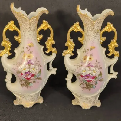 19th Century Style Porcelain Spill Vases