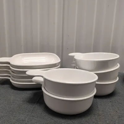 Corning Snack Plates & Grab ItBowls