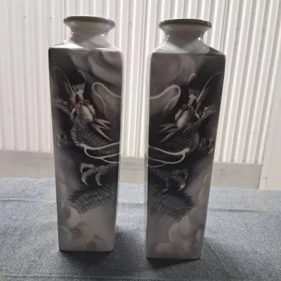 NORITAKE Bone China Dragon Vases