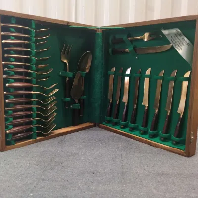 Vintage Kee Teck Jewelry Brass Flatware Set