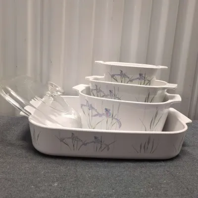 Corning Ware Shadow Iris Casserole Dishes