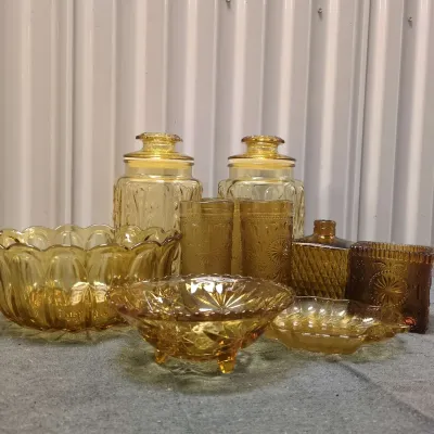 Amber Gold and Amber Glass Lot